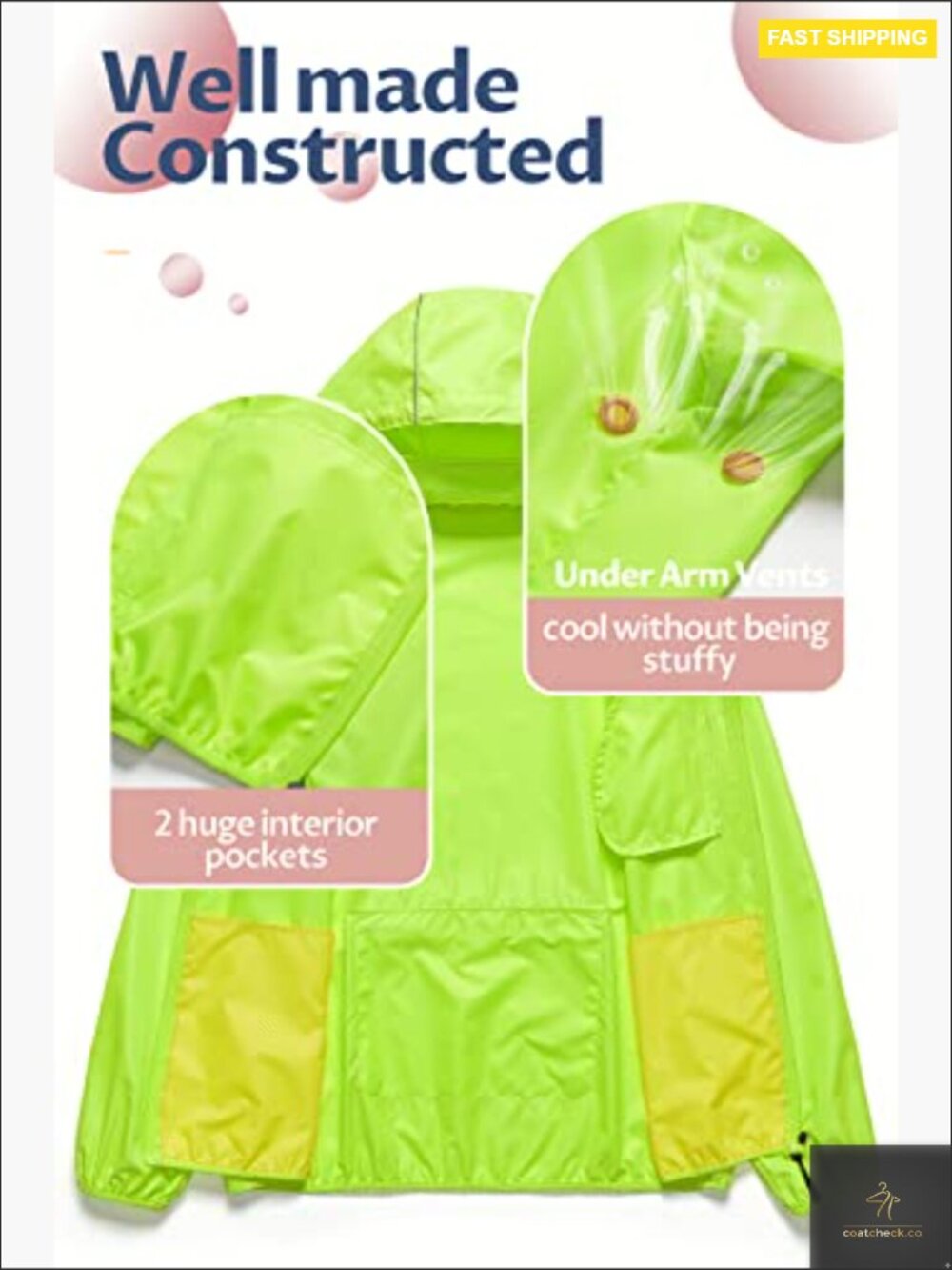 Lightweight Packable UPF 50+ Hoodie Cycling Jacket Detachable Hood Long Sleeve - Picture 3 of 7
